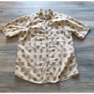 Woolrich Mens Short Sleeve Shirt L Large Vintage Deer Hunter Casual